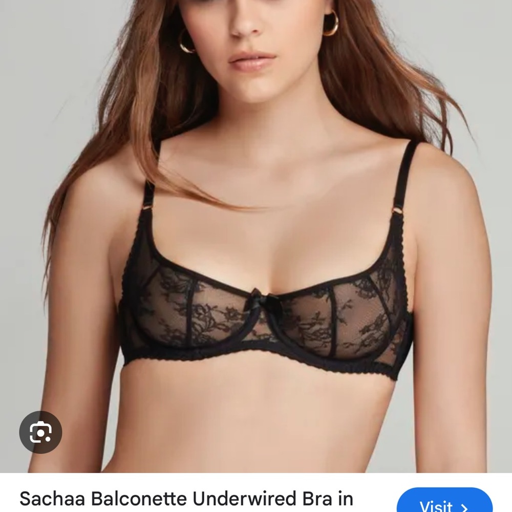 Agent Provocateur Black Lace Underwired Bra